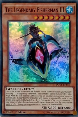 DOCS-EN017 THE LEGENDARY FISHERMAN III SUPER RARE 1ST EDITION YuGiOh CARD-image