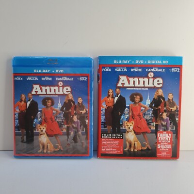 Annie Deluxe Edition Blu-ray + DVD+ Digital HD 2015 Brand New Sealed-image