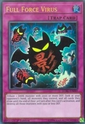 Yugioh! LP Full Force Virus - LCKC-EN049 - Ultra Rare - 1st Edition Lightly Play-image