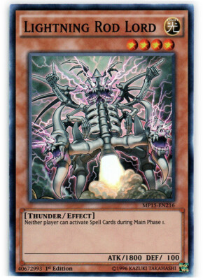 Lightning Rod Lord - MP15-EN216 - Super Rare - 1st Edition x3 - Near Mint-image