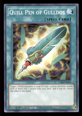 Yugioh Quill Pen of Gulldos #LED8-EN056 Legendary Duelists: Synchro Storm LP-image