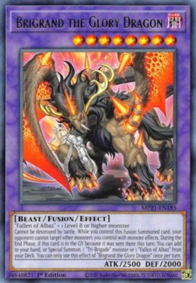 YGO-4x-Near Mint-Brigrand the Glory Dragon - MP21-EN185 - Rare - 1st Edition-202-image