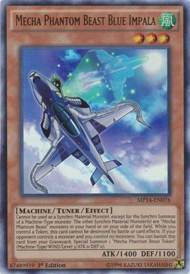 Mecha Phantom Beast Blue Impala - MP14-EN076 - Ultra Rare - 1st Edition - Near M-image