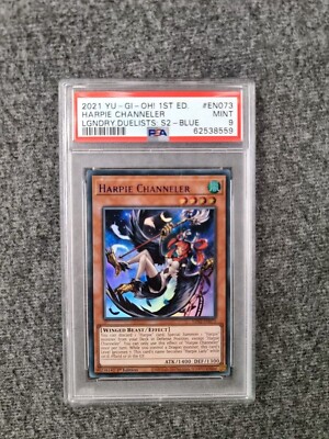 PSA 9 Harpie Channeler LDS2-EN073 1st Edition​ Blue Ultra Rare Yugioh Card-image