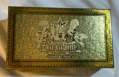 YuGiOH Legendary Decks II 2 EMPTY BOX Gold Foil Card Case Yugi Kaib -image