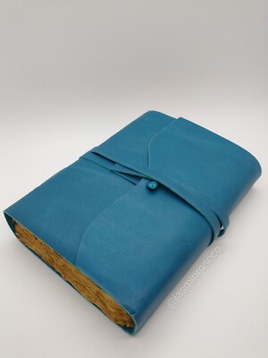 Vintage Leather Sketch book 200 deckle page Diary Travellers Notebook 7*5inch-image