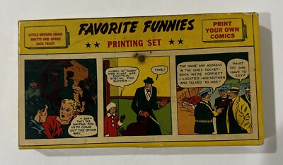 Favorite Funnies Printing Set Dick Tracy, Orphan Annie, Smitty And Henry 1930’s-image