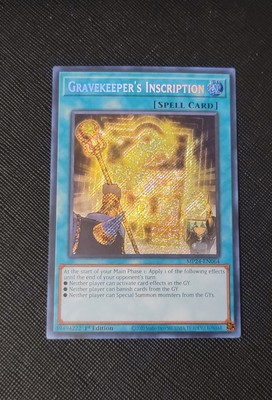 YGO Gravekeeper's Inscription MISPRINT NM Secret NM 2024 Mega Tin MP24-EN064-image