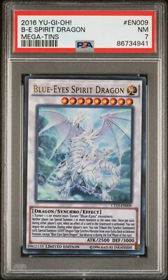 Yu-Gi-Oh! TCG Blue-Eyes Spirit Dragon 2016 Mega-Tins CT13-EN009 PSA  Grade 7-image