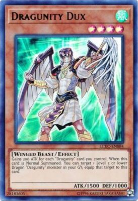 Yugioh! LP Dragunity Dux - LCKC-EN084 - Ultra Rare - Unlimited Edition Lightly P-image