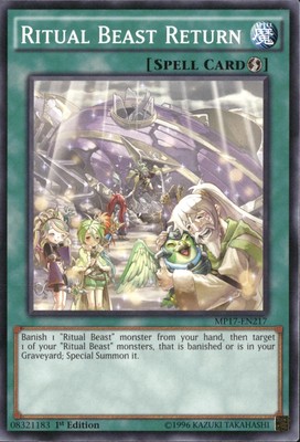 Yu-Gi-Oh! Ritual Beast Return MP17-EN217 Common 1st Edition NM-image