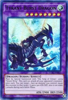 Yugioh! Tyrant Burst Dragon - LCKC-EN063 - Ultra Rare - Unlimited Edition Near M-image