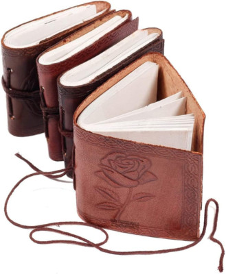 Handmade Leather Bound of Shadows Mini Notebook Blank Unlined Small Pocket Tiny -image