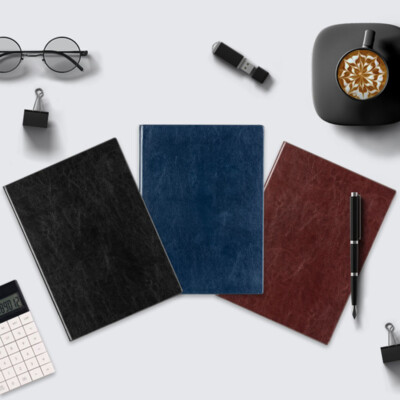 320 Pages Hard PU Leather Cover Journal A5/B5 Notebook Lined Paper Writing Diary-image