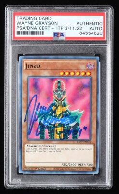 Wayne Grayson Joey Wheeler Signed Jinzo 2016 YuGiOh Legendary Decks II PSA D-image