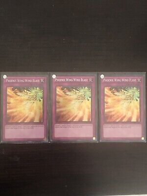 Yugioh! 3x Phoenix Wing Wind Blast - LCYW-EN298 - Secret Rare - 1st Edition - LP-image