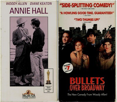 Annie Hall + Bullets Over Broadway, 2 Woody Allen VHS Tapes, Exc., Tested-image