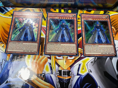 Yu-Gi-Oh! Legendary Knight Critias DRL2-SP002 Secret Rare 1st Ed Spanish NM x3-image