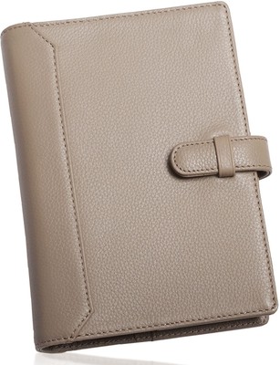 [Blue Sincere] System Notebook Bible Size Genuine Leather 6 Holes Ring Notebook_-image