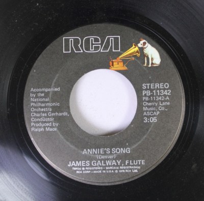 Pop 45 James Galway - Annie'S Song / Serenade On Rca-image
