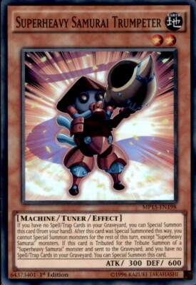Superheavy Samurai Trumpeter Super Rare #MP15-EN198 Yugioh Super Rare-image