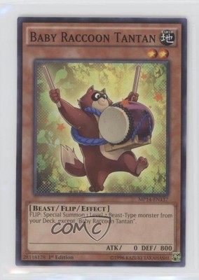 2014 Yu-Gi-Oh! Mega-Tins Mega Pack 1st Edition Baby Raccoon Tantan 0ms5-image