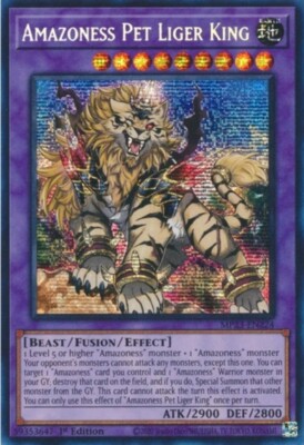 Yugioh Amazoness Pet Liger King MP23 Secret Rare NM 1st Edition -image