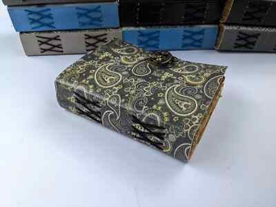 Handmade Leather Journal Bound Writing Diary Deckle Paper Lock Notebook-image