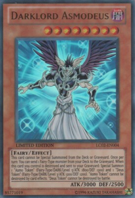 Yugioh! LP Darklord Asmodeus - LC02-EN004 - Ultra Rare - Limited Edition Lightly-image