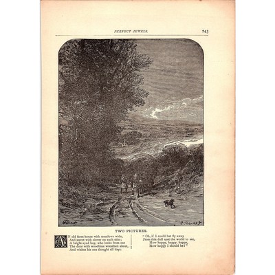Two Pictures Annie D. Green, The Magical Isle - Anonymous 1884 Poem TA5-CJ-2-image