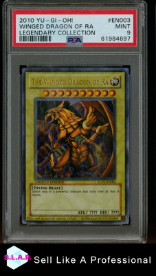 WINGED DRAGON OF RA LEGENDARY COLL YU-GI-OH! LEGENDARY COLL 2010 EN003 PSA 9-image
