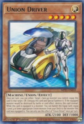 YGO-4x-Near Mint-Union Driver - MP21-EN059 - Rare - 1st Edition-2021 Mega-Tins-image