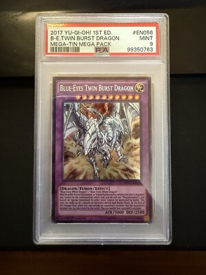 Yugioh Blue-Eyes Twin Burst Dragon MP17-EN056 | Secret Rare 1st Edition PSA 9-image