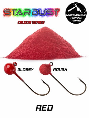 Stardust Plastic Coating Powder for Fishing Weights Color: Red-image