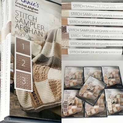 Annie’s Crochet Afghan Stitch Sampler Blocks 1-27, Instructional DVDs-image