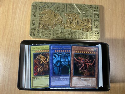 🔥YuGiOh 500 RANDOM Cards Lot PLUS SLIFER OBELISK & RA GOD CARDS W/ Mega Tin!🔥-image