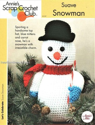 Suave Snowman Centerpiece Annies Attic Crochet Scrap Pattern-image