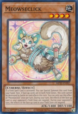 1x Meowseclick - 1st Edition NM Eng YuGiOh - 2022 Mega Tin - Pharoah's Gods-image