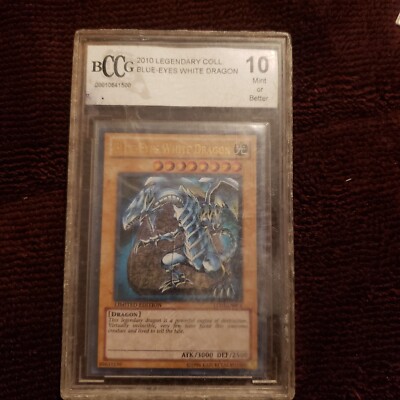 Yu-Gi-Oh BLUE-EYES WHITE DRAGON-LIMITED EDITION-GRADED 10-2010  LEGENDARY COLL. -image