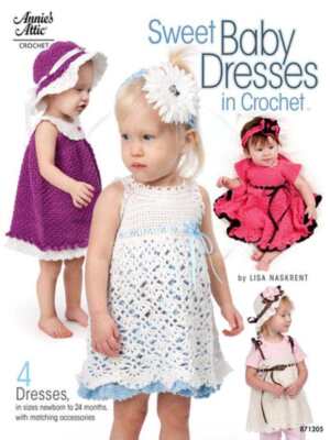 NEW!!! SWEET BABY DRESSES IN CROCHET SUPER CUTE!!!-image