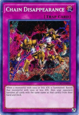 1 x Chain Disappearance - LCKC-EN094 - Secret Rare - Unlimited Edition Near Mint-image