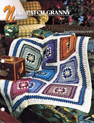 Nine~Patch Granny  Annie's Attic Crochet Afghan Pattern Page-image