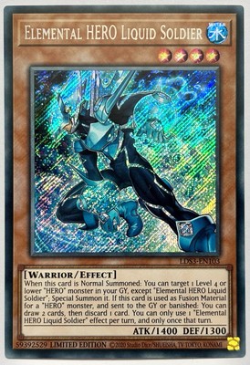 LDS3-EN103 Elemental HERO Liquid Soldier Secret Rare Ltd. Ed. Near Mint YuGiOh-image