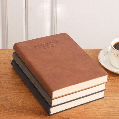 Thick PU Leather Journal A4 Notebook Lined Paper Writing Diary Planner 400 Pages-image