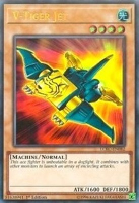 Yugioh! V-Tiger Jet - LCKC-EN082 - Ultra Rare - 1st Edition Near Mint, English-image
