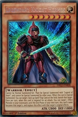 DRL2-EN008 LEGENDARY KNIGHT HERMOS SECRET RARE 1ST EDITION YuGiOh CARD-image