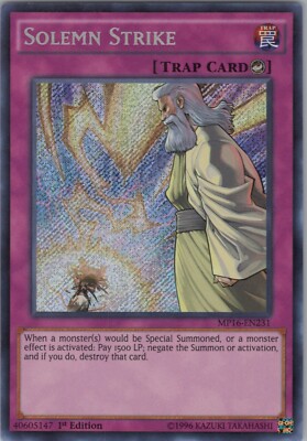 Solemn Strike NM 1st 2016 Mega-Tins Mega Pack Yugioh-image