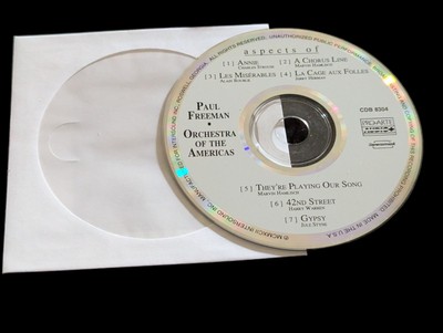Aspects of Paul Freeman CD Orchestra Of The Americas Annie A Chorus Line Gypsy -image
