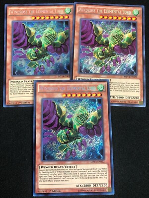 YUGIOH WINDROSE THE ELEMENTAL LORD MP14-EN022 1ST SECRET X3 NM-image