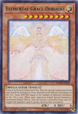 Elemental Grace Doriado - MP18-EN128 - Rare - 1st Edition x3 - Near Mint-image